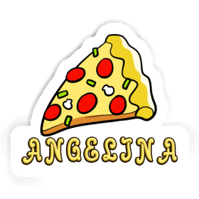 Angelina Sticker Slice of Pizza Image