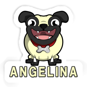 Angelina Sticker Pug Image