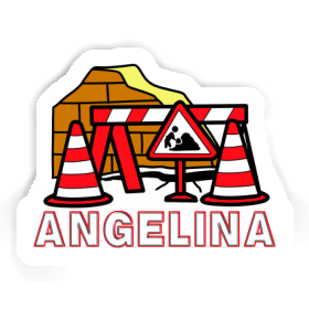 Sticker Angelina Road Construction Image