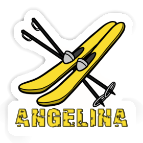 Aufkleber Ski Angelina Image