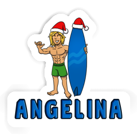 Sticker Angelina Christmas Surfer Image