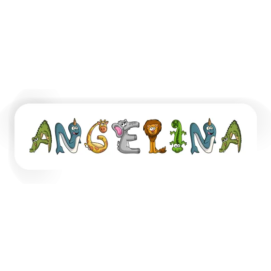 Tierschrift Sticker Angelina Image