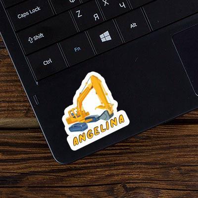 Sticker Excavator Angelina Notebook Image