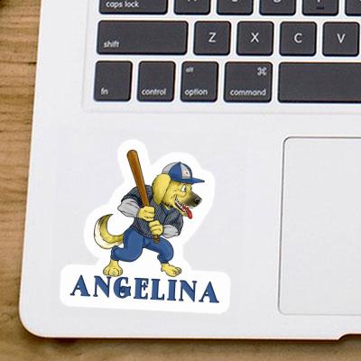 Sticker Baseball Dog Angelina Image