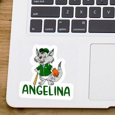 Sticker Angelina Baseball Cat Gift package Image