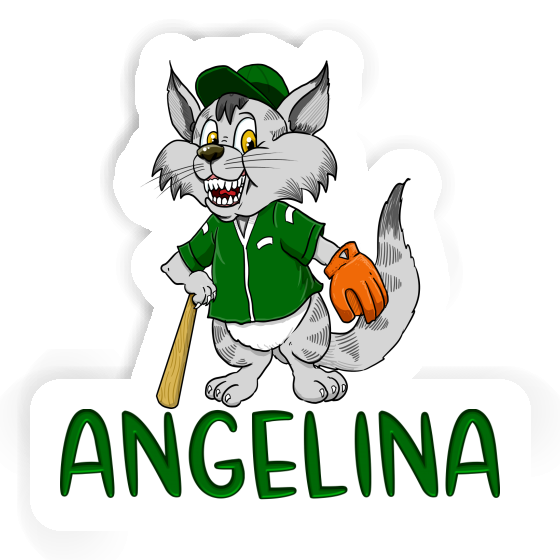 Sticker Angelina Baseball Cat Gift package Image