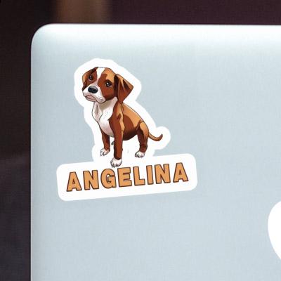 Boxerhund Aufkleber Angelina Laptop Image