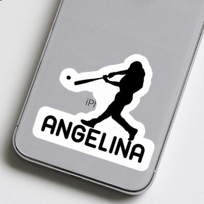 Angelina Sticker Baseball Player Laptop Image