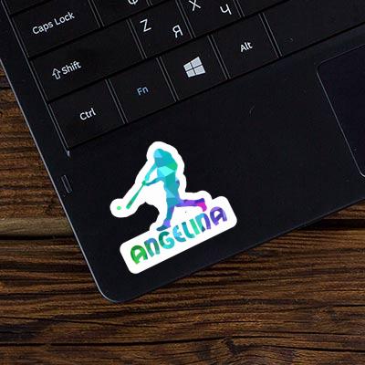 Baseballspieler Sticker Angelina Laptop Image