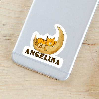 Sticker Angelina Sleeping Cat Laptop Image