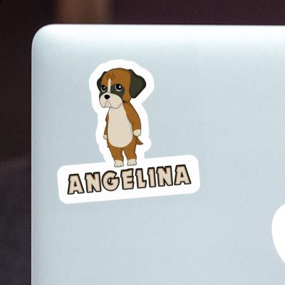 Angelina Sticker Deutscher Boxer Notebook Image