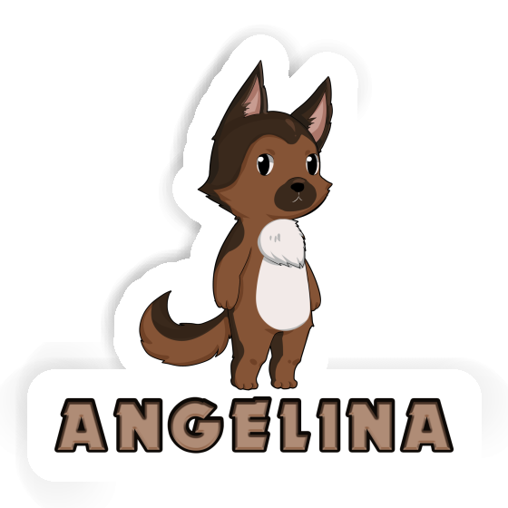 Angelina Sticker German Sheperd Laptop Image