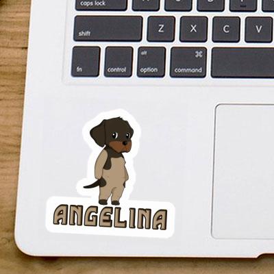 German Wirehaired Sticker Angelina Laptop Image