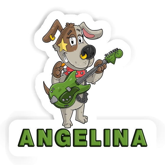 Sticker Guitarist Angelina Laptop Image