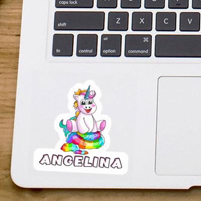 Angelina Aufkleber Baby Einhorn Laptop Image