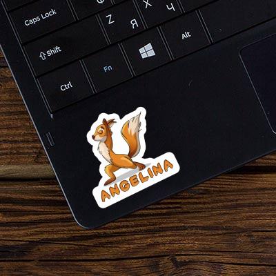 Angelina Sticker Yoga-Eichhörnchen Laptop Image