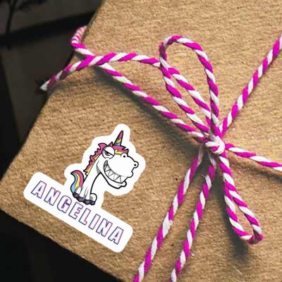 Sticker Grinning Unicorn Angelina Notebook Image