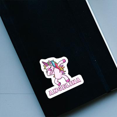 Sticker Dabbing Unicorn Angelina Laptop Image