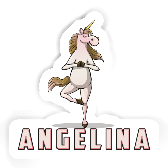 Sticker Angelina Yoga Unicorn Laptop Image