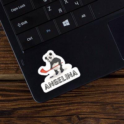 Sticker Ice Hockey Panda Angelina Laptop Image