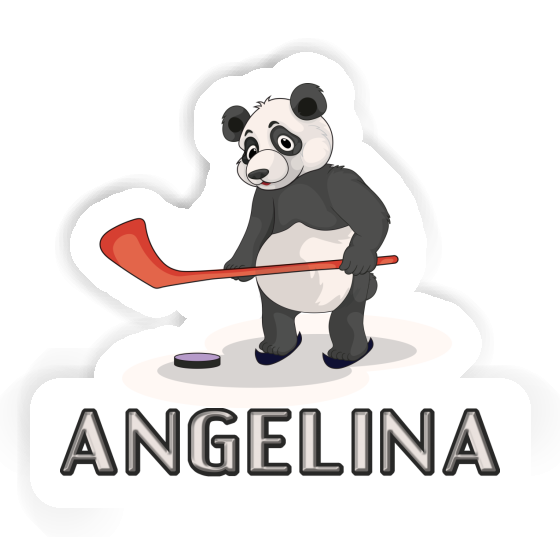 Sticker Ice Hockey Panda Angelina Notebook Image