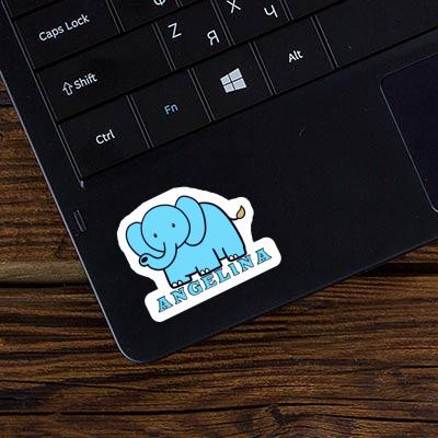 Angelina Sticker Elephant Laptop Image