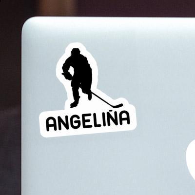 Sticker Angelina Hockey Player Laptop Image