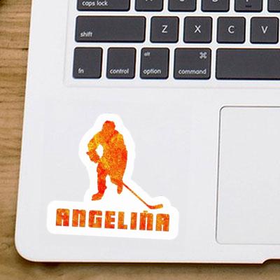 Angelina Sticker Eishockeyspieler Laptop Image