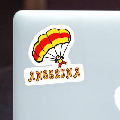 Angelina Sticker Parachute Laptop Image