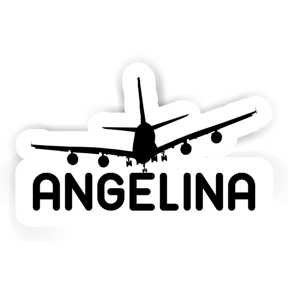 Sticker Airplane Angelina Laptop Image