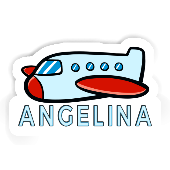 Sticker Airplane Angelina Laptop Image