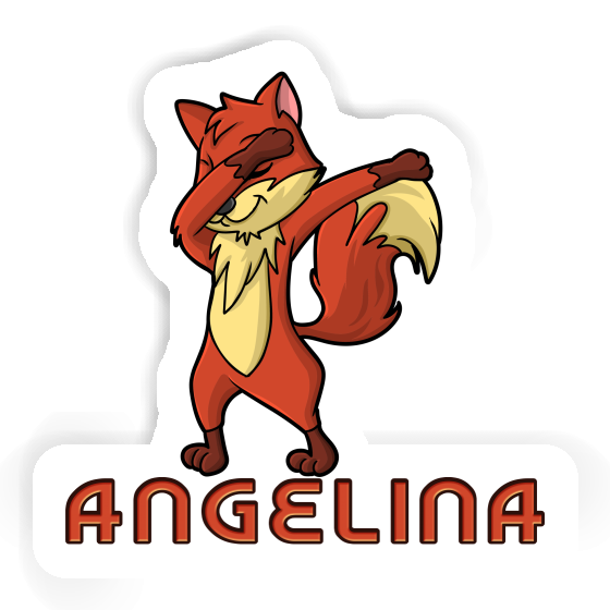 Sticker Dabbing Fox Angelina Laptop Image