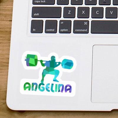 Sticker Angelina Weightlifter Laptop Image