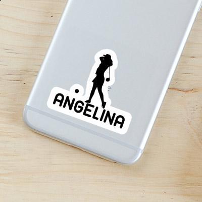 Golfer Sticker Angelina Laptop Image