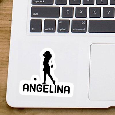 Golfer Sticker Angelina Laptop Image