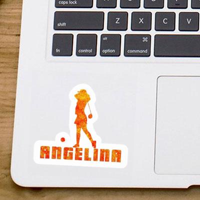 Golfer Sticker Angelina Laptop Image