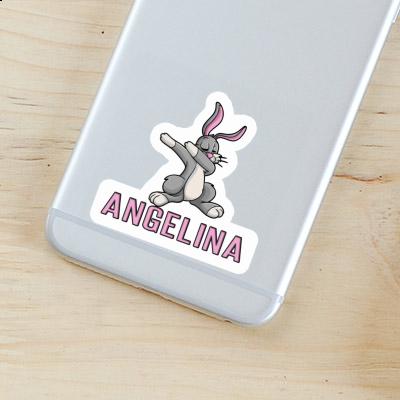 Sticker Dabbing Rabbit Angelina Laptop Image