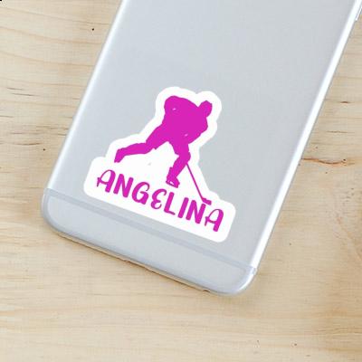 Hockey Player Sticker Angelina Notebook Image