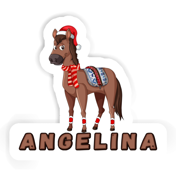 Sticker Angelina Christmas Horse Laptop Image