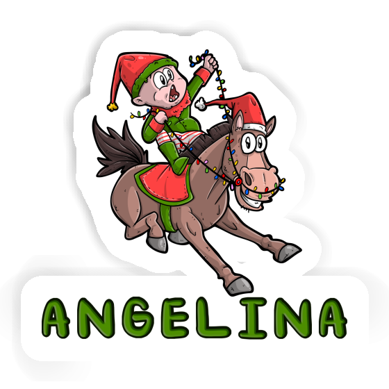 Angelina Sticker Christmas Horse Image