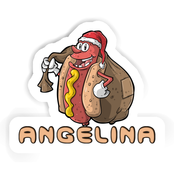 Hot Dog Sticker Angelina Laptop Image