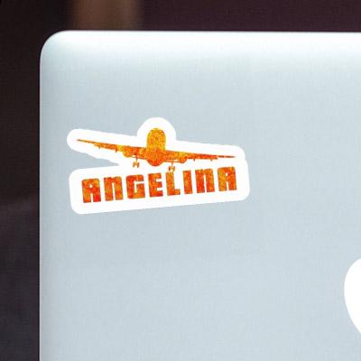 Sticker Angelina Airplane Image