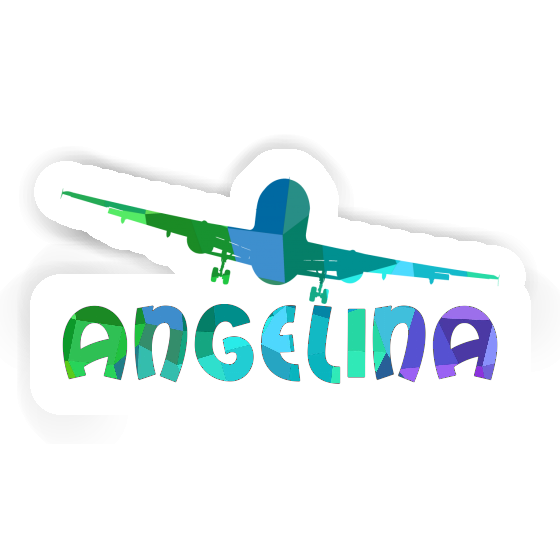 Sticker Angelina Flugzeug Notebook Image