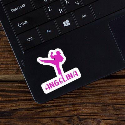 Sticker Karateka Angelina Laptop Image