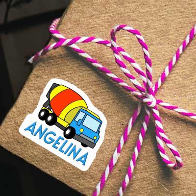 Mixer Truck Sticker Angelina Laptop Image