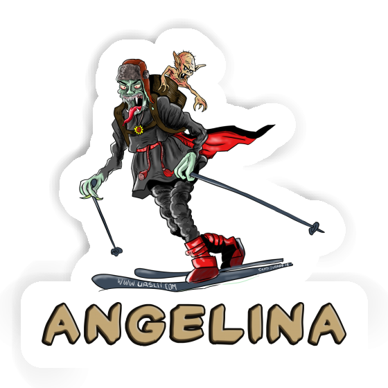 Angelina Sticker Telemarker Laptop Image