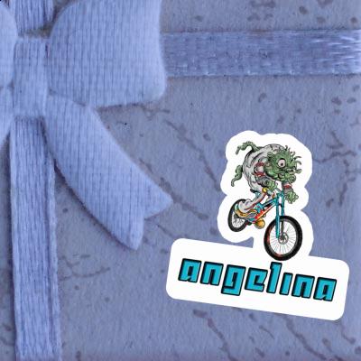 Downhill Biker Sticker Angelina Image