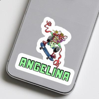 Sticker Angelina Skater Laptop Image