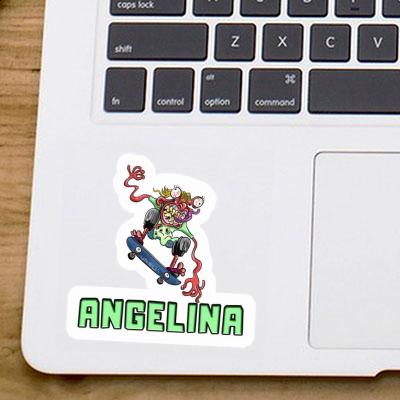 Angelina Aufkleber Skater Laptop Image