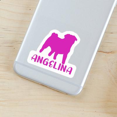 Pug Sticker Angelina Laptop Image